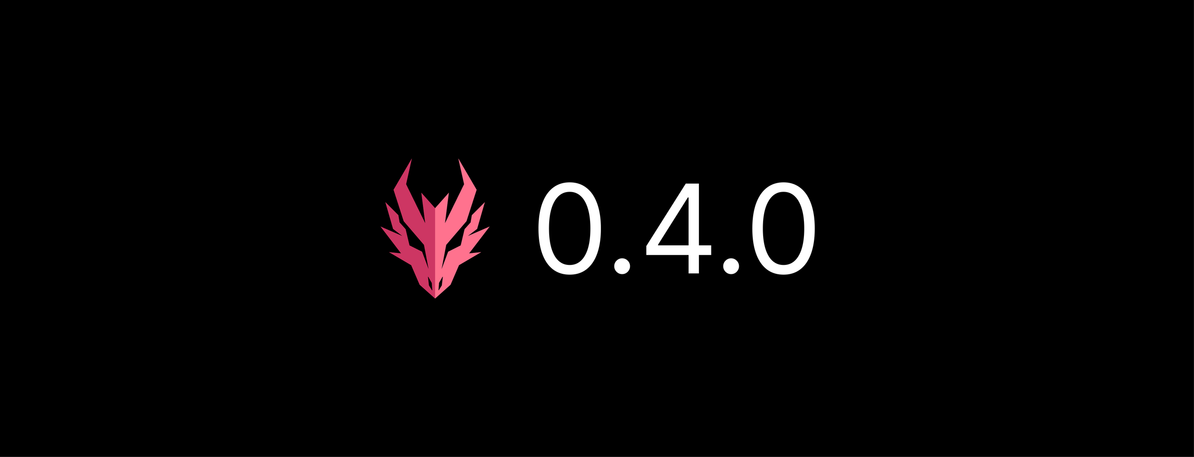 Kirin 0.4.0 banner with the logo on a black background.