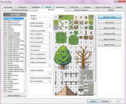 RPG Maker XP tileset editor running on Windows